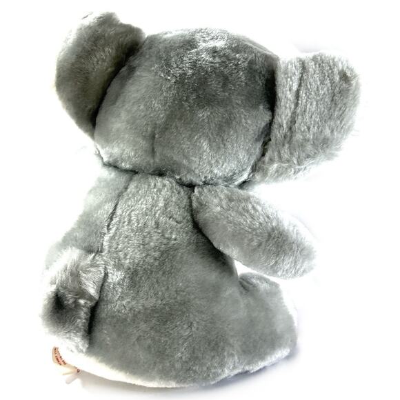 Vintage Apembee Corp Plush Koala Bear Gray White Red Bow 8” Stuffed Animal - Picture 3 of 6